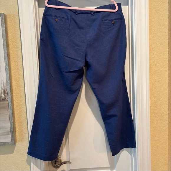 CHAPS MEN LINEN AND RAYON BLUE PANTS SIZE 38 WIDTH 27 INSEAM - Picture 3 of 16